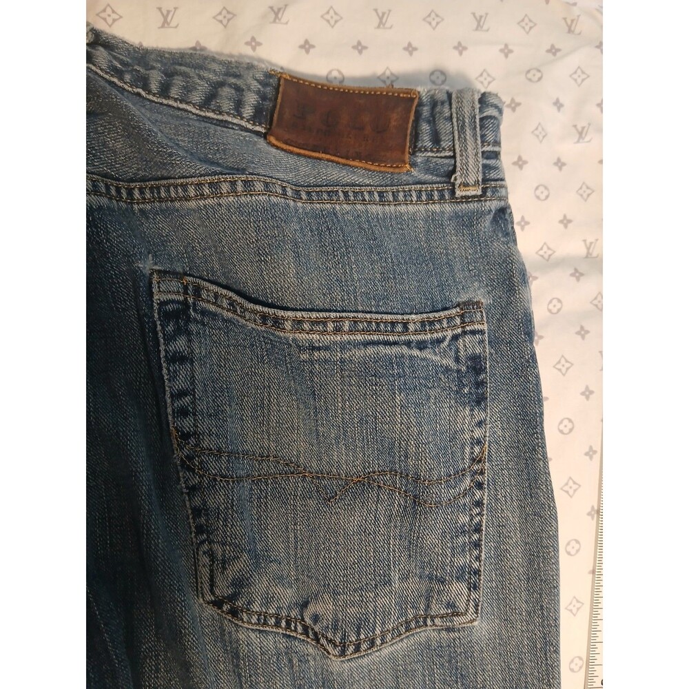 VINTAGE Ralph Lauren Polo Jeans Men 32X34 Blue Straight Denim Pants 90s USA *
